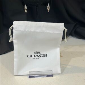Coach White Dust Bag with Drawstring